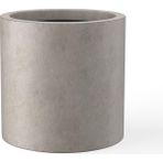 Hype Store Kante 12.6 "dia Yuvarlak Beton Saksı, Modern Stil Büyük Silindirik Bitki Saksısı, Drenaj Deliği ve I