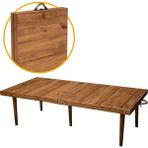 Hype Store Katlanır Kamp, Piknik ve Bahçe Masası 50X50 cm - Ceviz Renk - Standart