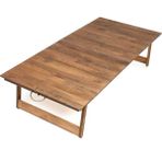 Hype Store Katlanır Sabit Ayaklı Kamp, Piknik ve Bahçe Masası 70X150 cm - Ceviz Renk - Standart