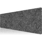 Hype Store Klasse Pro - 10 Farklı Model Dikişli Kenar 90X40 cm Mouse Pad ( Grey Map Lines, 90X40 Cm) - Standart
