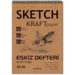 Hype Store Kraft Kağıt A5 Eskiz Defteri 90 Gr. Spiralli 50 Yaprak Sketchbook - Standart