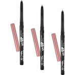 Hype Store Lift Up Lip Plumper Lipliner Dolgunlaştırıcı Etkili & Uzun Süre Kalıcı Dudak Kalemi (3 Paketi) - Siyah