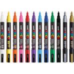 Hype Store Markör Kalem 3m Set 0.9-1.3 mm Keçe Uçlu (12'li Set) - Çok Renkli - Standart