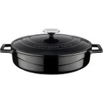 Hype Store Metal Döküm Çok Amaçlı Yayvan Tencere, Trendy, 28 Cm, 3.51 L Hacim, Siyah - Standart