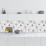 Hype Store Mutfak Tezgah Arası Folyo Kaplama Folyosu Geometrik Çiçek Süsleme 60X100 cm - Option-1 - -50 C