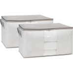 Hype Store Ocean Home Textile 2'li Mega Boy Pvc Pencereli Stuff & Things Gri Çizgili Hurç Set - Standart