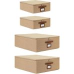Hype Store Ocean Home Textile 4'lü Jüt Destekli Hurç Set 2 Adet 31 x 38 x 12 + 45 x 55 x 18 cm - Çok Renkli - Standart