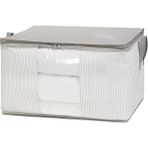 Hype Store Ocean Home Textile Büyük Boy Pvc Pencereli Gri Çizgili Stuff & Things Hurç 60 x 43 x 35 cm - Çok Renkli - Standart