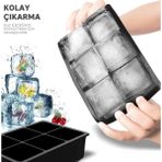 Hype Store Orret Home Kare Buz Kalıbı | Çok Amaçlı Buz Küpü Kalıbı | | Kare Buz Küpü Kasesi 6 Bölmeli | Kolay S - Çok Renkli - Standart