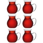 Hype Store Orret Home Keyfi Ala 6'lı Borosilikat Cam Çay Bardağı Seti, 200ML Termisil Kupa, Şık ve Dayanıklı, Ç - Standart