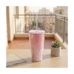 Hype Store Pipetli Çift Katmanlı Soğuk Içecek Bardağı – Boncuklu Tasarımlı Kapaklı Pipetli Bardak 20 Cm, Smoothie ve Soğuk Içecekler Için Yeniden Kullanılabilir Bardak - 0 - Siyah - Option-1