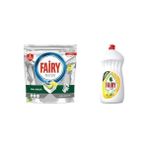 Hype Store Platinum Bulaşık Makinesi Deterjanı Tableti/kapsülü 33 Yıkama Limon Kokulu & Fairy Ultra Hızlı Sıvı Bulaşık Deterjanı Limon ve Limonu, 1500 ml - Option-1