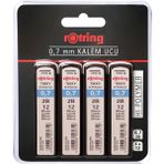Hype Store Rotring Tikky Hi-Polymer Mekanik Kurşun Kalem Ucu 0,7mm 2B Uzun Ömürlü 4'lü Blister - Standart