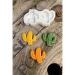 Hype Store Rufus Concept Kaktüs Mini Mum Kalıbı (Silikon) - Çok Renkli - Standart
