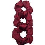 Hype Store Sipariş Vakti Saten Saç Tokası Scrunchie Toka 3 Adet (Bordo5) - Standart