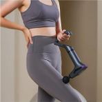 Hype Store Smaylıng Ergonomik Masaj Tabancası - Uzatma Aparatı & Germe Bandı Dahil | 3200 Rpm Derin Doku Masaj Cihazı | 4 Başlıklı, Dijital Göstergeli, 1800MAH Taşınabilir Kas Masaj Aleti - 000-Siyah