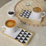 Hype Store Trigon Doğaltaş Kahve Sunum Seti 4 Parça 2 Kişilik 18767 - Standart