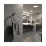 Hype Store Yuvarlak Krom Havluluk – Duvara Monte Vidalı Metal Havlu Askısı 15×15 Cm, Parlak Krom Banyo Aksesuarı - 001-Beyaz - Option-1