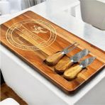 Hype Store Yzhome Akasya Peynir Sunum Seti Tabak Kesme Tahtası - Çok Renkli - Standart