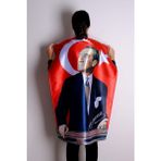 Hype Store Zc Bayrak 100X150 Atatürk Baskılı Türk Bayrağı cm Raşel Kumaş Dijital Baskı-Özel Sert Plastik ile Ge - Çok Renkli - Standart