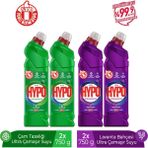 Hyper Hypo Ultra Çamaşır Suyu 2 Çam ve 2 Lavanta 750 gr x 4 Adet - 1 kg