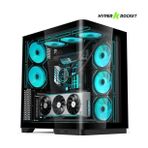 Hyper Rocket V335R ATX 8 Argb Fan 850W PSU Siyah Oyuncu Kasası