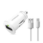 Hypergear 2.1a 2x Micro Kablo Beyaz Beyaz Hızlı Araç Şarj Aleti Set