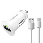 Hypergear 2.1A 2x Type C Kablo Beyaz Hızlı Araç Şarj Aleti Set