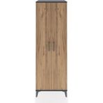 Hyperion Dolap 2 Raflı 2 Kapaklı Tek Askılı 60X44X182 Antrasit-Çam