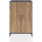 Hyperion Dolap 2 Raflı 2 Kapaklı Tek Askılı 88X44X134 Antrasit-Çam