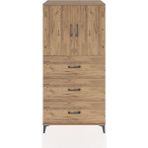 Hyperion Dolap 2 Raflı 3 Çekmeceli 2 Kapaklı 88X44X182 Çam-Çam - Atlas Çam