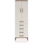 Hyperion Dolap 2 Raflı 5 Çekmeceli 2 Kapaklı 60X44X182 Çam-Aytaşı - Atlas Çam