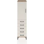Hyperion Dolap 2 Raflı 5 Çekmeceli Tek Kapaklı 44X44X182 Çam-Aytaşı - Atlas Çam
