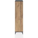 Hyperion Dolap 2 Raflı Tek Kapaklı Tek Askılı 44X44X182 Antrasit-Çam