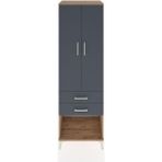 Hyperion Dolap 3 Raflı 2 Çekmeceli 2 Kapaklı 60X44X195 Çam-Antrasit - Atlas Çam