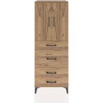 Hyperion Dolap 3 Raflı 4 Çekmeceli 2 Kapaklı 60X44X163 Çam-Çam - Atlas Çam