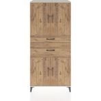 Hyperion Dolap 4 Raflı 2 Çekmeceli 4 Kapaklı 88X44X195 Aytaşı-Çam - Krem