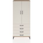 Hyperion Dolap 4 Raflı 4 Çekmeceli 2 Kapaklı 88X44X195 Çam-Aytaşı - Atlas Çam