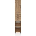 Hyperion Dolap 4 Raflı 4 Çekmeceli Tek Kapaklı 44X44X243 Çam-Çam - Atlas Çam