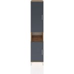 Hyperion Dolap 5 Raflı 2 Kapaklı 44X44X221 Çam-Antrasit - Atlas Çam