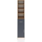 Hyperion Dolap 5 Raflı Tek Çekmeceli Tek Kapaklı 44X44X243 Çam-Antrasit - Atlas Çam