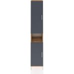 Hyperion Dolap 7 Raflı 2 Kapaklı 44X44X243 Çam-Antrasit - Atlas Çam
