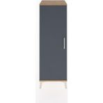 Hyperion Dolap Tek Kapaklı Tek Askılı 44X44X134 Çam-Antrasit - Atlas Çam