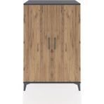 Hyperion Dolap Tek Raflı 2 Kapaklı Tek Askılı 88X44X134 Antrasit-Çam