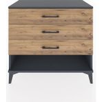 Hyperion Şifonyer 3 Çekmeceli 88X44X80 Antrasit-Çam