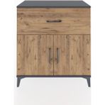 Hyperion Şifonyer Tek Çekmeceli 2 Kapaklı 88X44X96 Antrasit-Çam