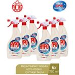 Hypo 6x750 ml Beyaz Sabun Kokulu Köpük Çamaşır Suyu