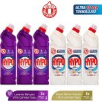 Hypo Hyper Hypo Ultra Çamaşır Suyu 3 Lavanta ve 3 Beyaz Sabun 750 gr x 6 Adet - 750 ml