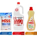 Hypo Soda Plus 500 gr + Hypo Çamaşır Suyu 2,5 kg + Miss Arap Sabunu 1000 ml