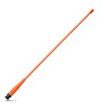 HYS Dualband BNC telsiz anteni 15 inç 2 m/70 cm UHF/VHF anten, 144/430MHz Cobra Midland Uniden elde taşınabilir/taşınabilir BNC Walkie Talkie (turuncu) ile uyumlu